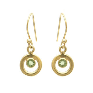 small peridot earrings, gold petite gemstone earrings, minimalist stone earrings, layering jewellery, Susan Rose Jewellery