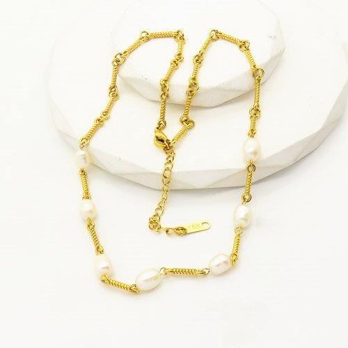 gold pearl necklace, freshwater pearl chain, statement pearl jewellery, rope link necklace, susan rose pearl necklace