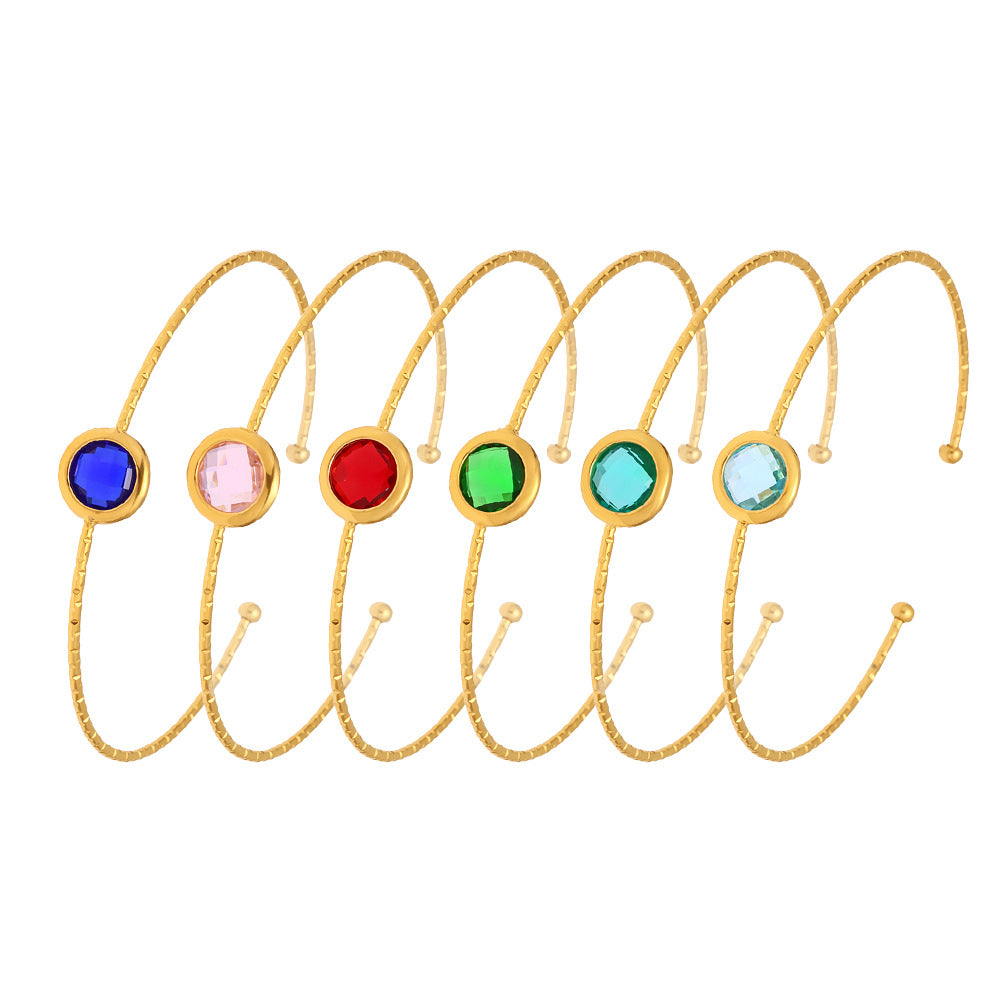 pink stone bracelet, gold feminine bangle, Susan Rose Jewellery, dainty gemstone cuff, pink and gold jewellery