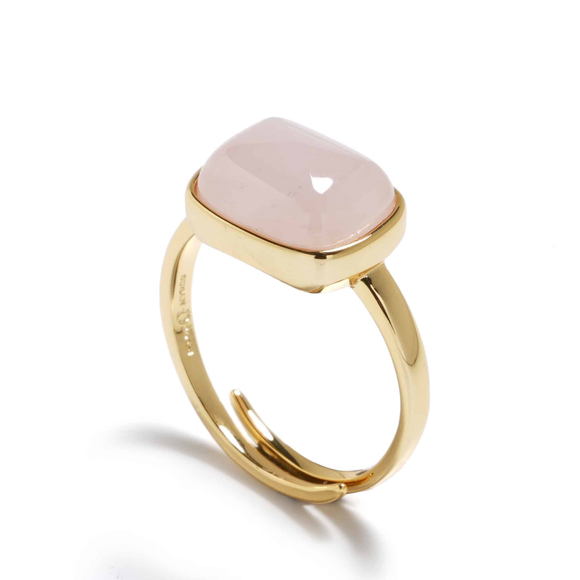 rose quartz ring, pink crystal ring, love stone ring, dainty gold ring Australia, Susan Rose jewellery