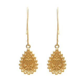 textured gold earrings, minimalist drop earrings, everyday gold jewellery, gold statement earrings, artisan earrings