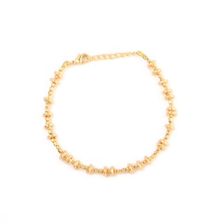 Gold nugget bracelet, delicate gold bracelet, textured gold jewellery, adjustable gold bracelet, Susan Rose Jewellery, everyday luxury accessories, handmade bracelet Australia, fashion jewellery Melbourne, stacking bracelet for women, petite gold bracelet