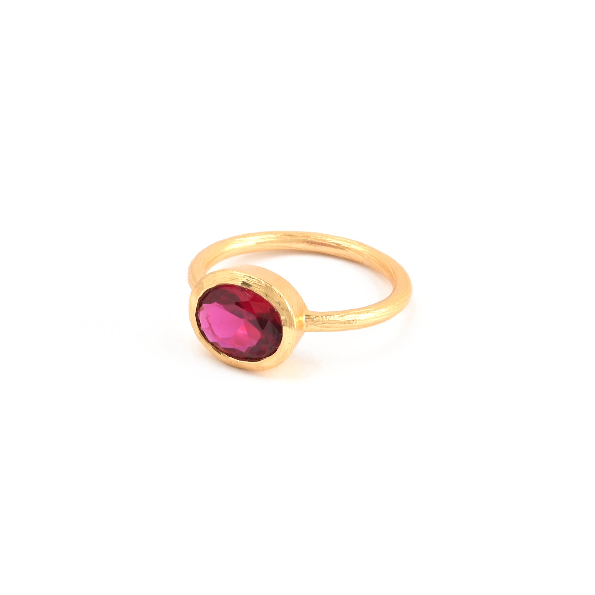 pink gemstone ring, fuchsia quartz ring, adjustable gold ring, Sarika pink ring, bold statement ring Australia