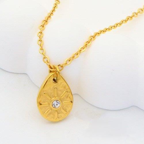 sunburst gold necklace, teardrop pendant, dainty gold jewellery, cubic zirconia charm, Susan Rose Jewellery