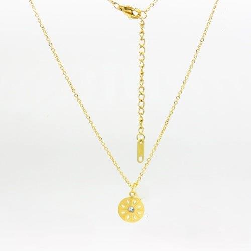 sunburst mini necklace, dainty gold necklace, cz gold charm, sunshine pendant, susan rose necklace