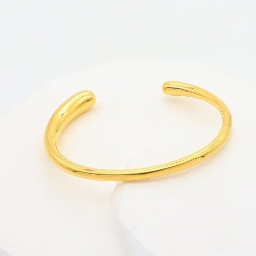 minimal gold bangle, classic gold cuff, stainless steel bracelet, everyday gold bangle, Susan Rose Jewellery